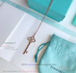 AAA Replica Tiffany And Co Rose Gold Diamond Keys Necklace